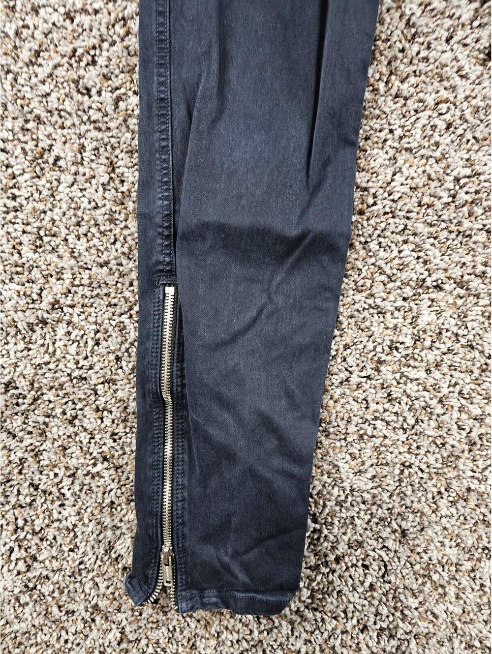 Khakis by Gap Womens Sz 0 Super Skinny Moto Style Jeans Navy Blue Ankle Zip - Picture 2 of 5